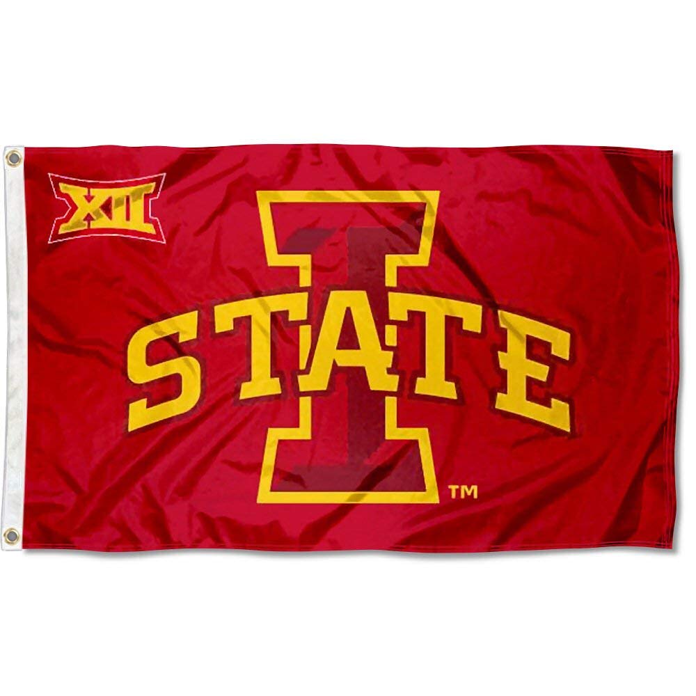 College Flags & Banners Co. Iowa State University Big 12 and USA 3x5 Flag Set - Sports Collectibles, Sports Memorabilia, Sports Fan Shop, Sports Gifts