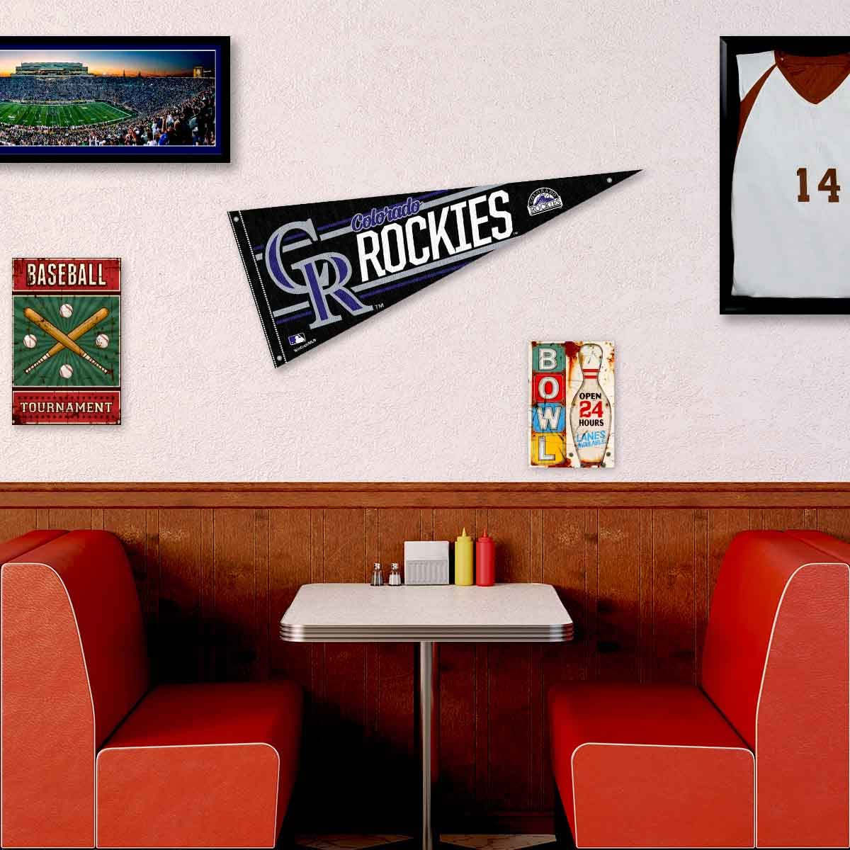Colorado Rockies Pennant Banner and Wall Tack Pads - Sports Collectibles, Sports Memorabilia, Sports Fan Shop, Sports Gifts