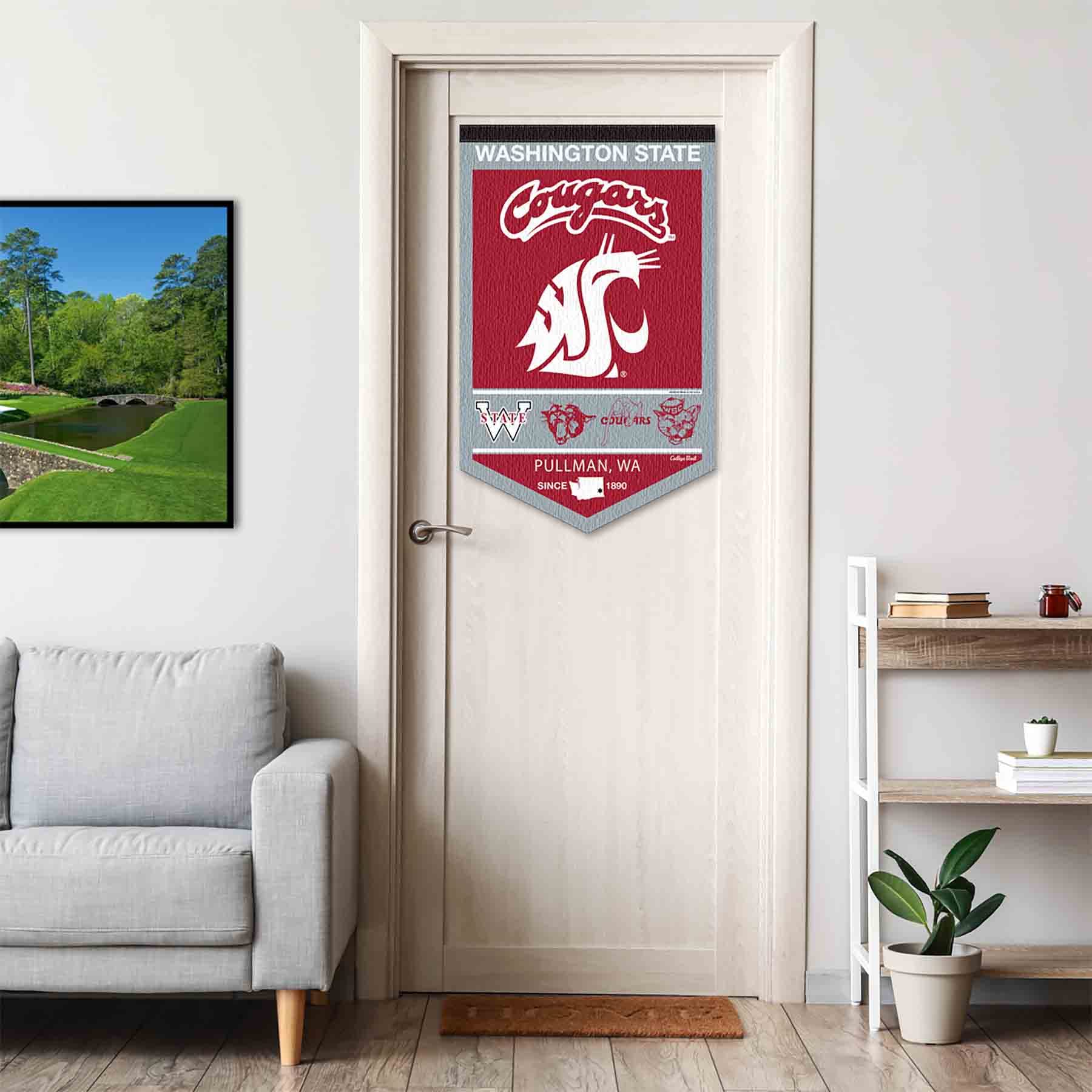 College Flags & Banners Co. Washington State Cougars Heritage History Banner Pennant - Sports Collectibles, Sports Memorabilia, Sports Fan Shop, Sports Gifts