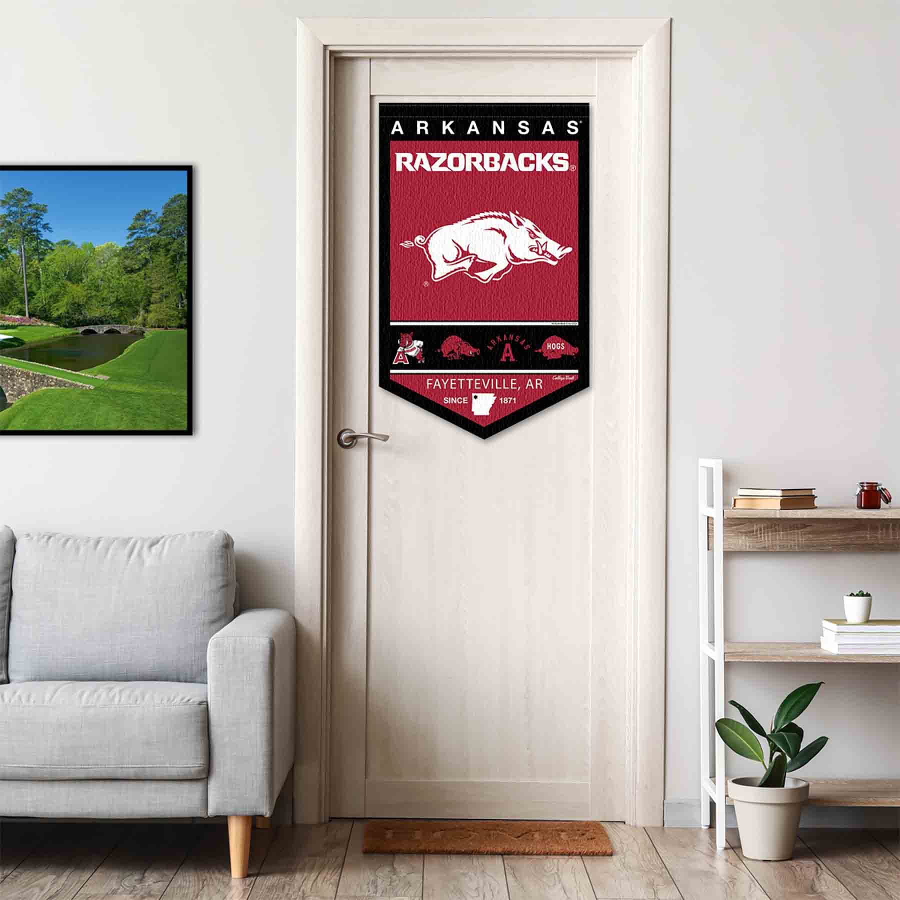 College Flags & Banners Co. Arkansas Razorbacks Heritage History Banner Pennant - Sports Collectibles, Sports Memorabilia, Sports Fan Shop, Sports Gifts