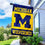 College Flags & Banners Co. Michigan Wolverines House Flag with Flag Pole Set - Sports Collectibles, Sports Memorabilia, Sports Fan Shop, Sports Gifts