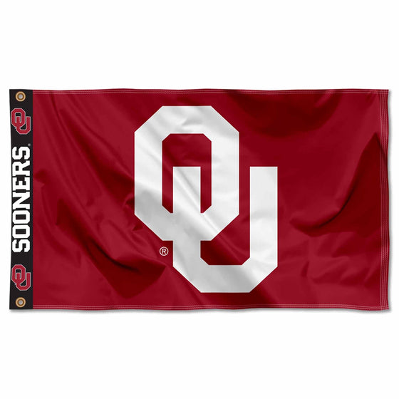 College Flags & Banners Co. Oklahoma Sooners Printed Header 3x5 Foot Banner Flag - Sports Collectibles, Sports Memorabilia, Sports Fan Shop, Sports Gifts