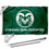 College Flags & Banners Co. Colorado State Rams Flag with Pole and Bracket Complete Set - Sports Collectibles, Sports Memorabilia, Sports Fan Shop, Sports Gifts