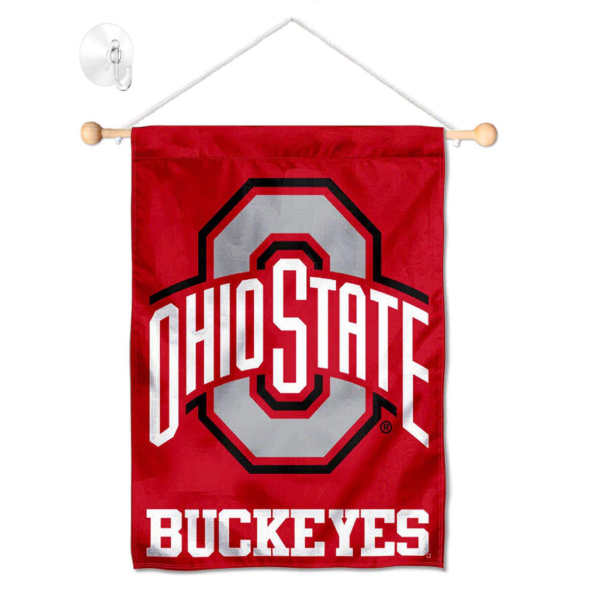 College Flags & Banners Co. Ohio State Buckeyes Banner for Windows Doors and Walls - Sports Collectibles, Sports Memorabilia, Sports Fan Shop, Sports Gifts