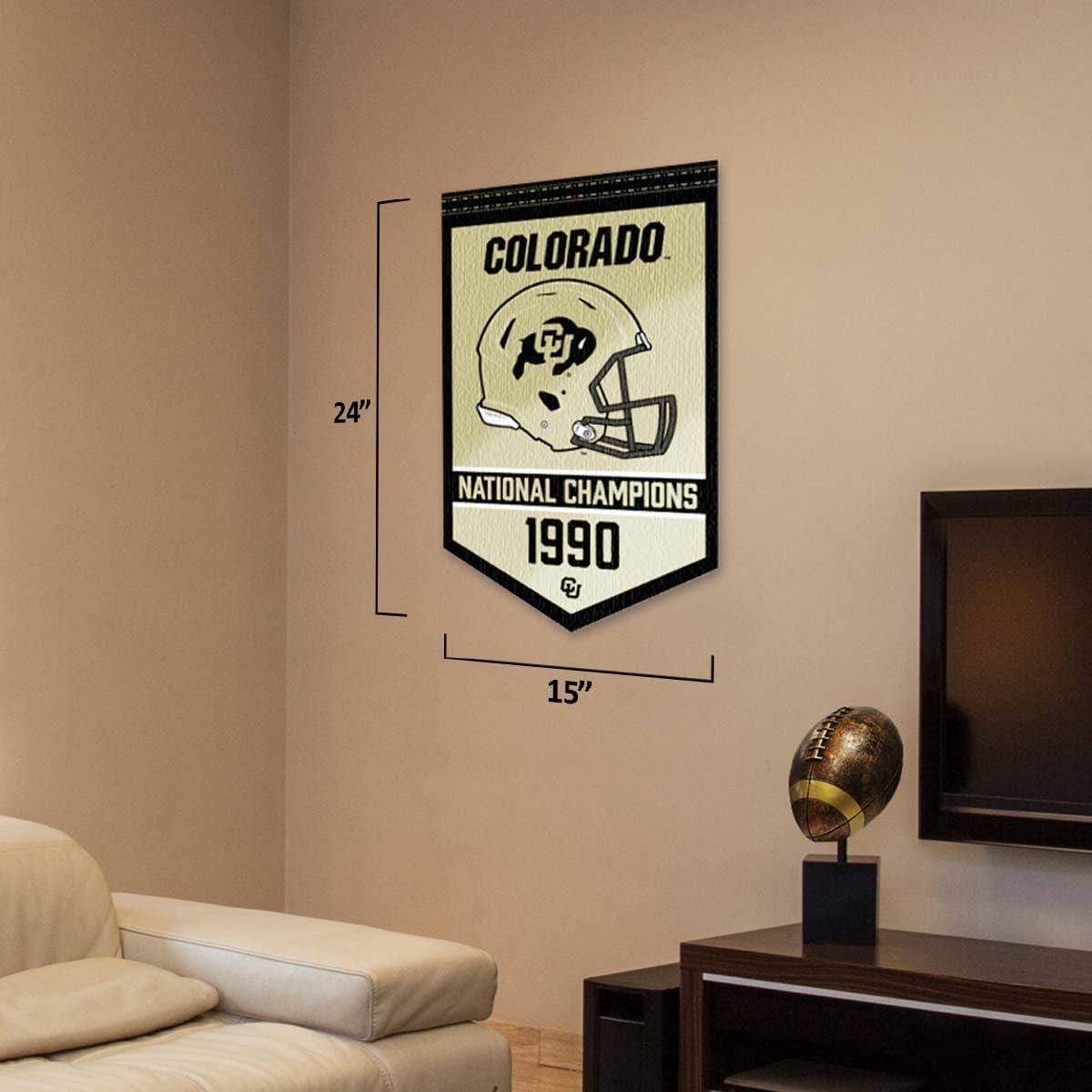 College Flags & Banners Co. Colorado Buffaloes Football National Champions Felt Banner - Sports Collectibles, Sports Memorabilia, Sports Fan Shop, Sports Gifts
