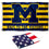 College Flags & Banners Co. Michigan Hail to the Victors and USA Flag 3x5 Set - Sports Collectibles, Sports Memorabilia, Sports Fan Shop, Sports Gifts