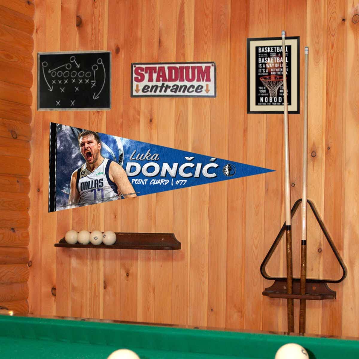 WinCraft Dallas Mavericks Doncic Pennant Flag - Sports Collectibles, Sports Memorabilia, Sports Fan Shop, Sports Gifts