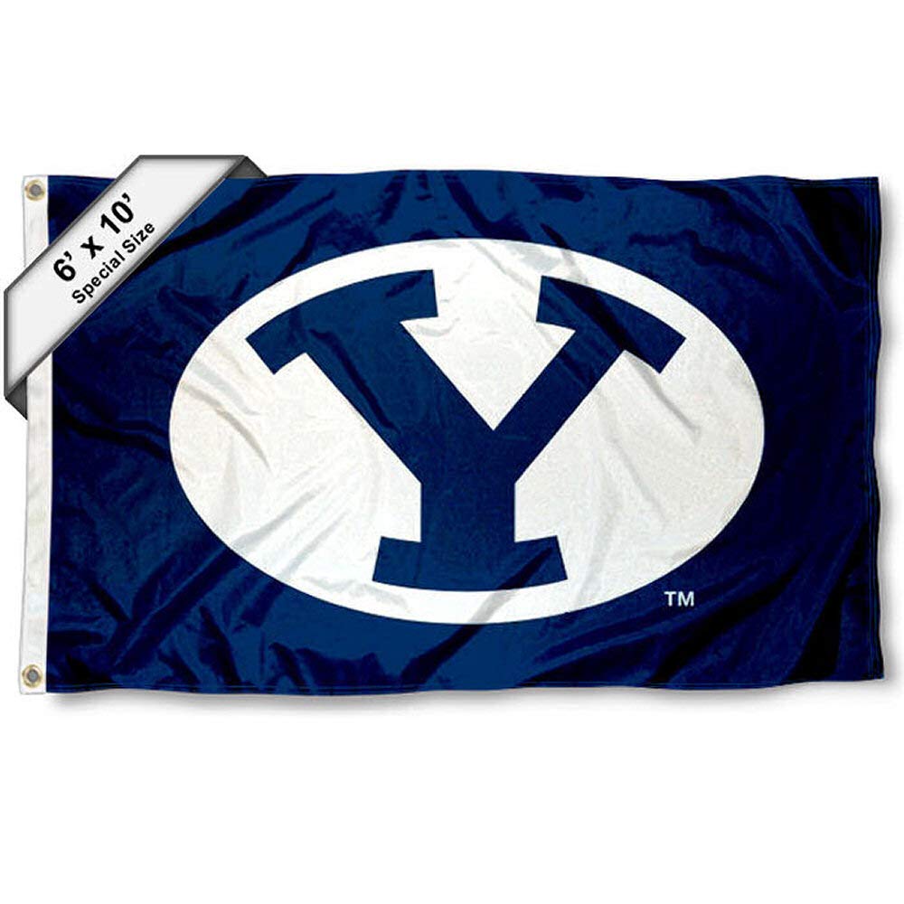 College Flags & Banners Co. Brigham Young Cougars 6x10 Feet Flag - Sports Collectibles, Sports Memorabilia, Sports Fan Shop, Sports Gifts