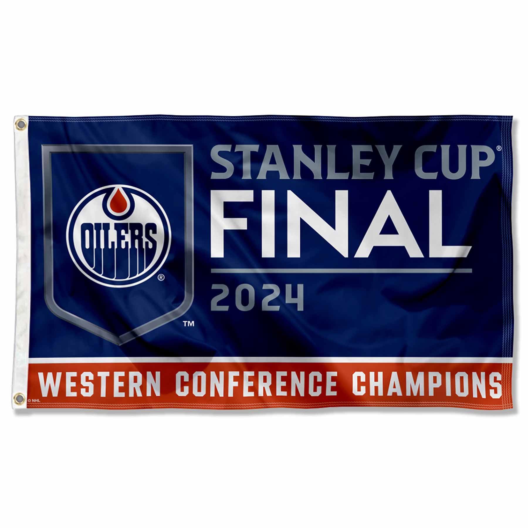 WinCraft Edmonton Oilers 2024 Stanley Cup Final Banner Flag - Sports Collectibles, Sports Memorabilia, Sports Fan Shop, Sports Gifts