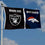 WinCraft Raiders and Broncos House Divided Flag Rivalry Banner - Sports Collectibles, Sports Memorabilia, Sports Fan Shop, Sports Gifts