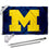 College Flags & Banners Co. University of Michigan Block M Flag and Pole Bracket Mount Bundle - Sports Collectibles, Sports Memorabilia, Sports Fan Shop, Sports Gifts