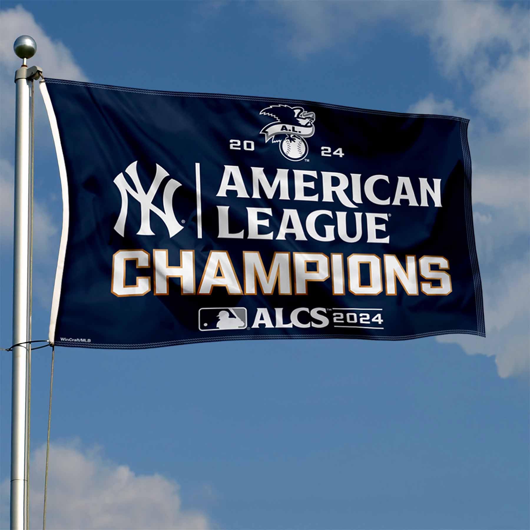 WinCraft NY Yankees League 2024 Champions 3x5 Flag - Sports Collectibles, Sports Memorabilia, Sports Fan Shop, Sports Gifts