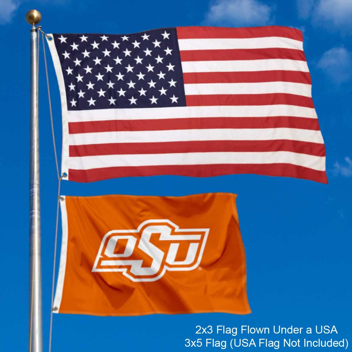 College Flags & Banners Co. Oklahoma State Cowboys Small 2x3 Foot Flag - Sports Collectibles, Sports Memorabilia, Sports Fan Shop, Sports Gifts