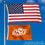 College Flags & Banners Co. Oklahoma State Cowboys Small 2x3 Foot Flag - Sports Collectibles, Sports Memorabilia, Sports Fan Shop, Sports Gifts