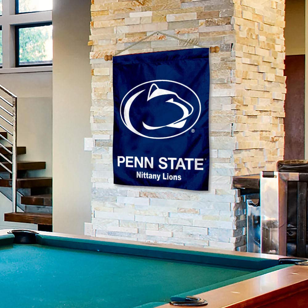 College Flags & Banners Co. Penn State Nittany Lions and Wood Banner Pole Set - Sports Collectibles, Sports Memorabilia, Sports Fan Shop, Sports Gifts