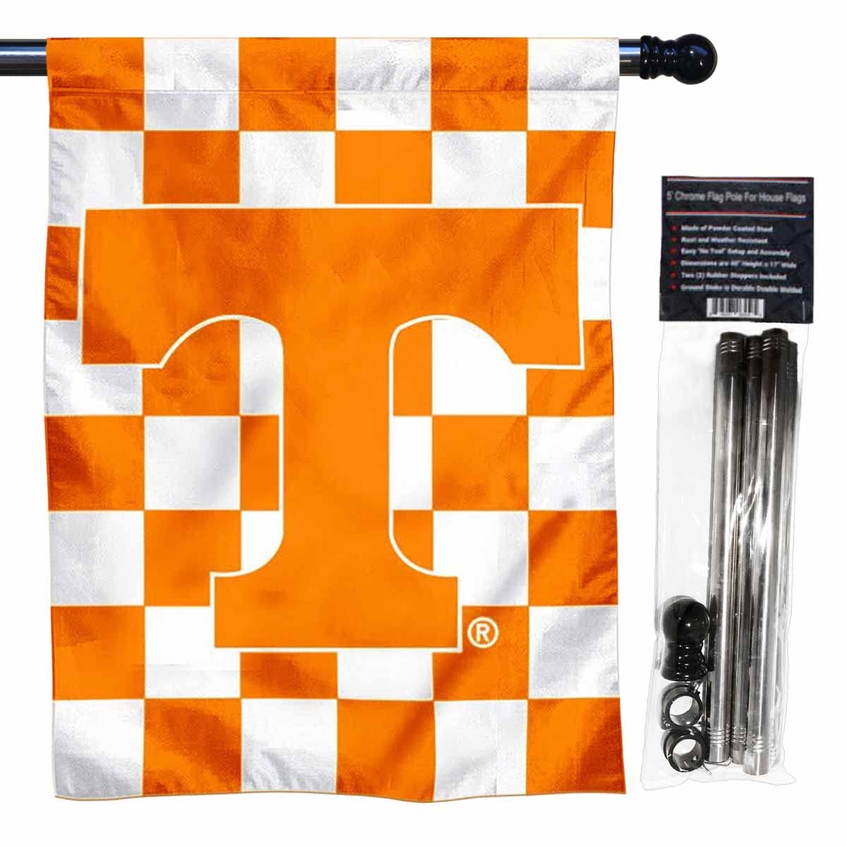 College Flags & Banners Co. - Florida A&M Rattlers Double Sided Banner with Flag Pole Set - Sports Collectibles, Sports Memorabilia, Sports Fan Shop, Sports Gifts