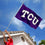 College Flags & Banners Co. Texas Christian Horned Frogs TCU Logo Banner and Tapestry Wall Tack Pads - Sports Collectibles, Sports Memorabilia, Sports Fan Shop, Sports Gifts