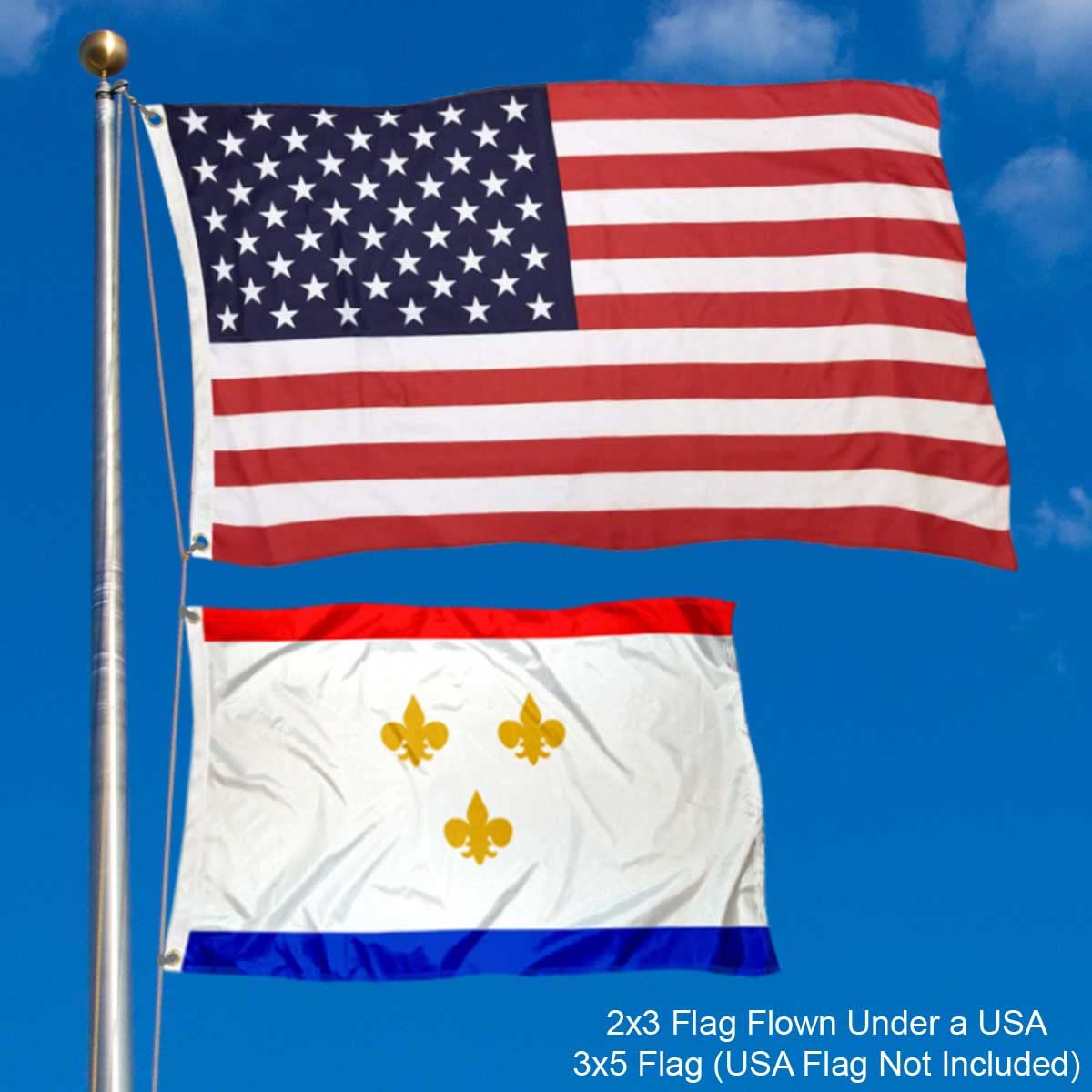 Sports Flags Pennants Company City of New Orleans 2x3 Flag - Sports Collectibles, Sports Memorabilia, Sports Fan Shop, Sports Gifts