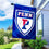 Penn Quakers Athletic Logo Blue House Flag with Flag Pole Set - Sports Collectibles, Sports Memorabilia, Sports Fan Shop, Sports Gifts