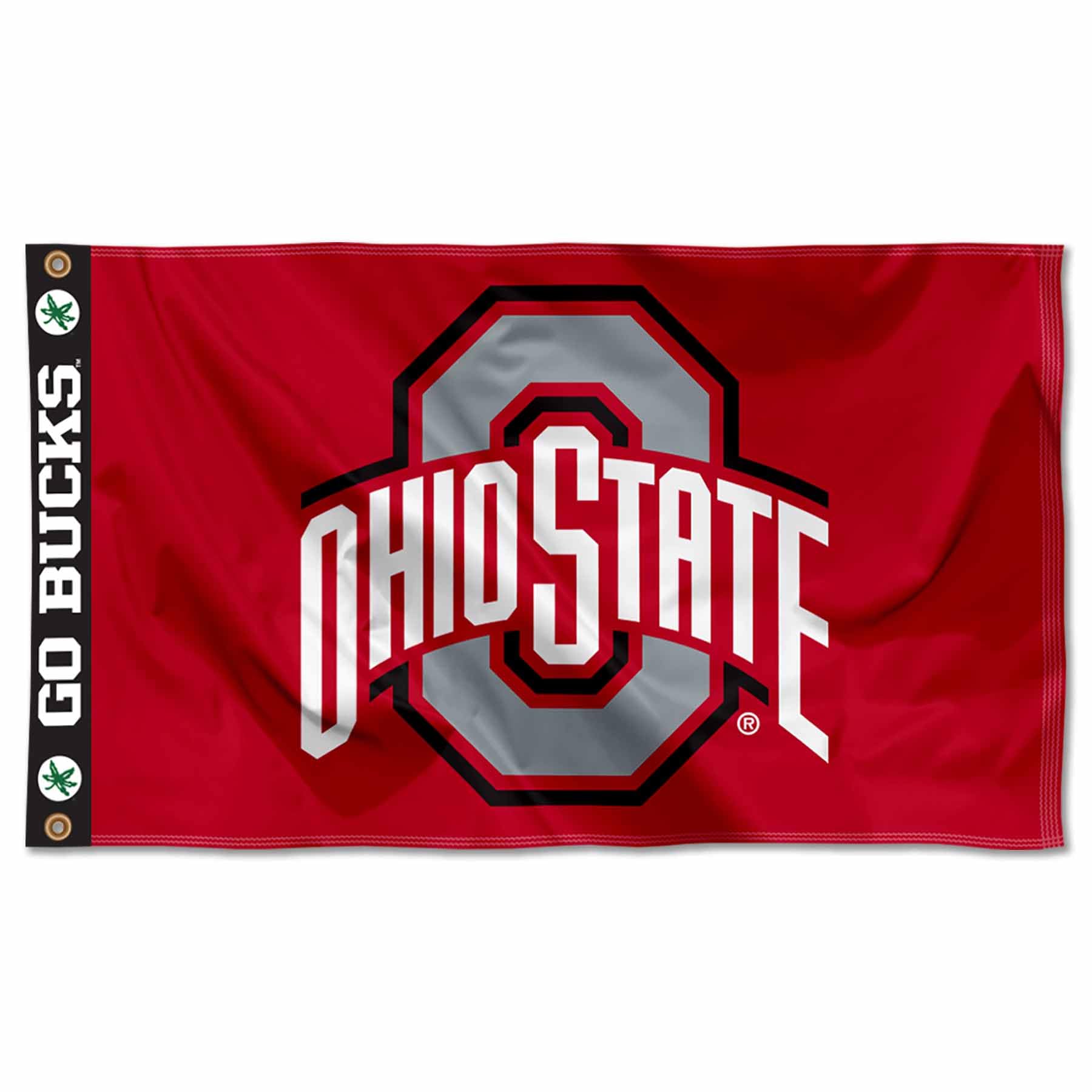 College Flags & Banners Co. Ohio State Buckeyes Go Bucks Printed Header 3x5 Foot Banner Flag - Sports Collectibles, Sports Memorabilia, Sports Fan Shop, Sports Gifts