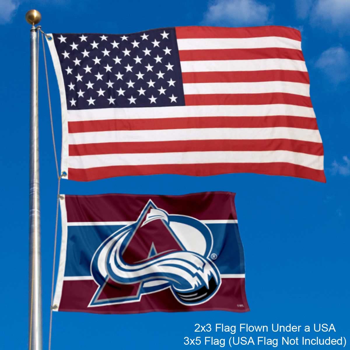 WinCraft Colorado Avalanche Small 2x3 Foot Banner Flag - Sports Collectibles, Sports Memorabilia, Sports Fan Shop, Sports Gifts