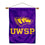 College Flags & Banners Co. UW Stevens Point Pointers Logo Double Sided House Flag and Wood Banner Pole Set - Sports Collectibles, Sports Memorabilia, Sports Fan Shop, Sports Gifts
