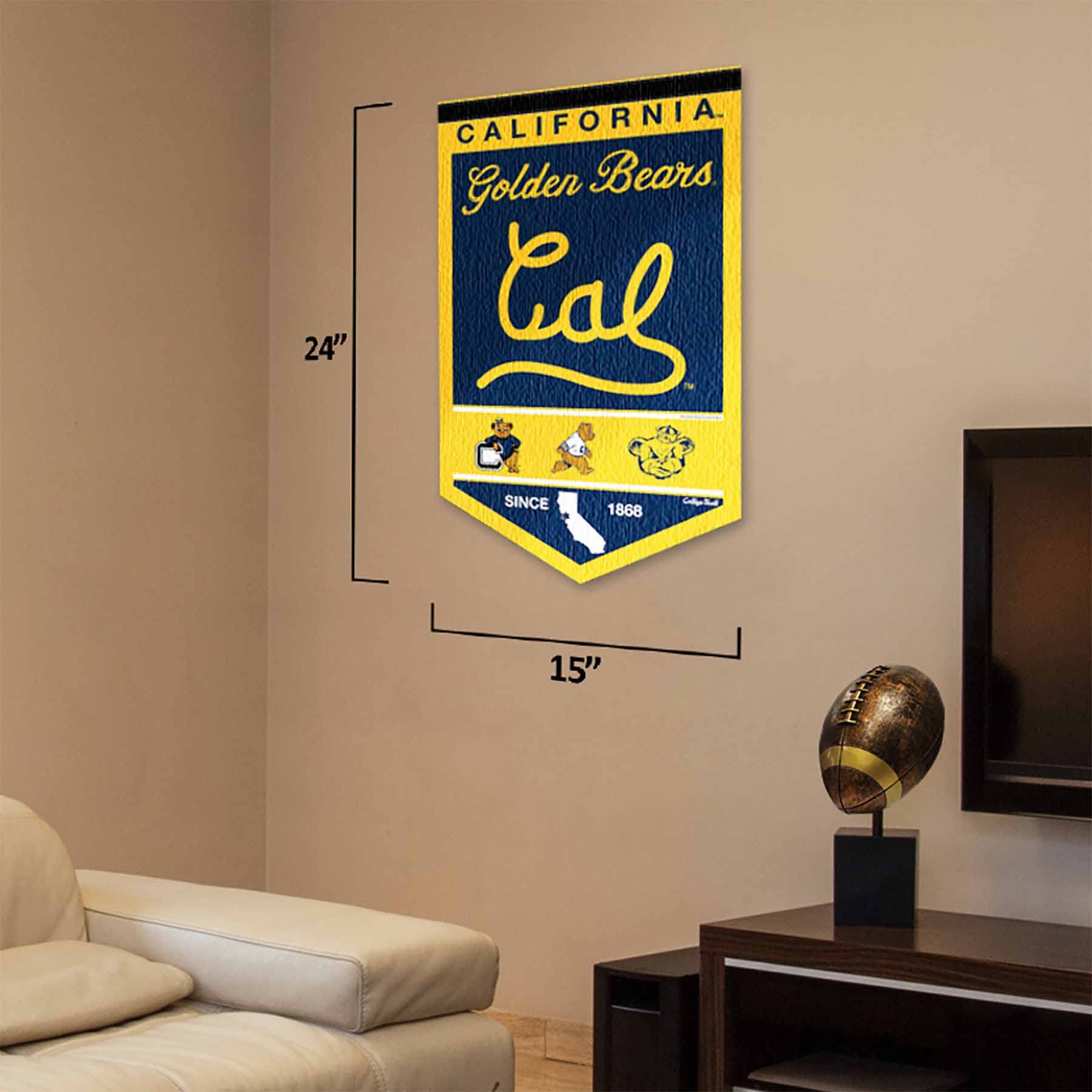 College Flags & Banners Co. Cal Berkeley Golden Bears Heritage History Banner Pennant - Sports Collectibles, Sports Memorabilia, Sports Fan Shop, Sports Gifts