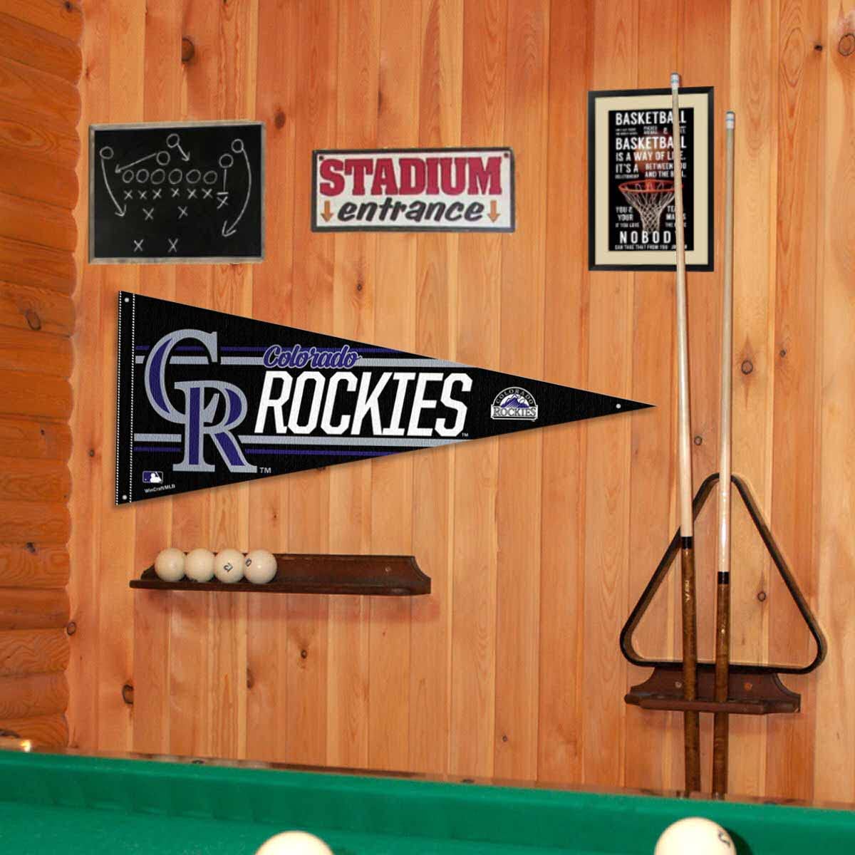 Colorado Rockies Pennant Banner and Wall Tack Pads - Sports Collectibles, Sports Memorabilia, Sports Fan Shop, Sports Gifts