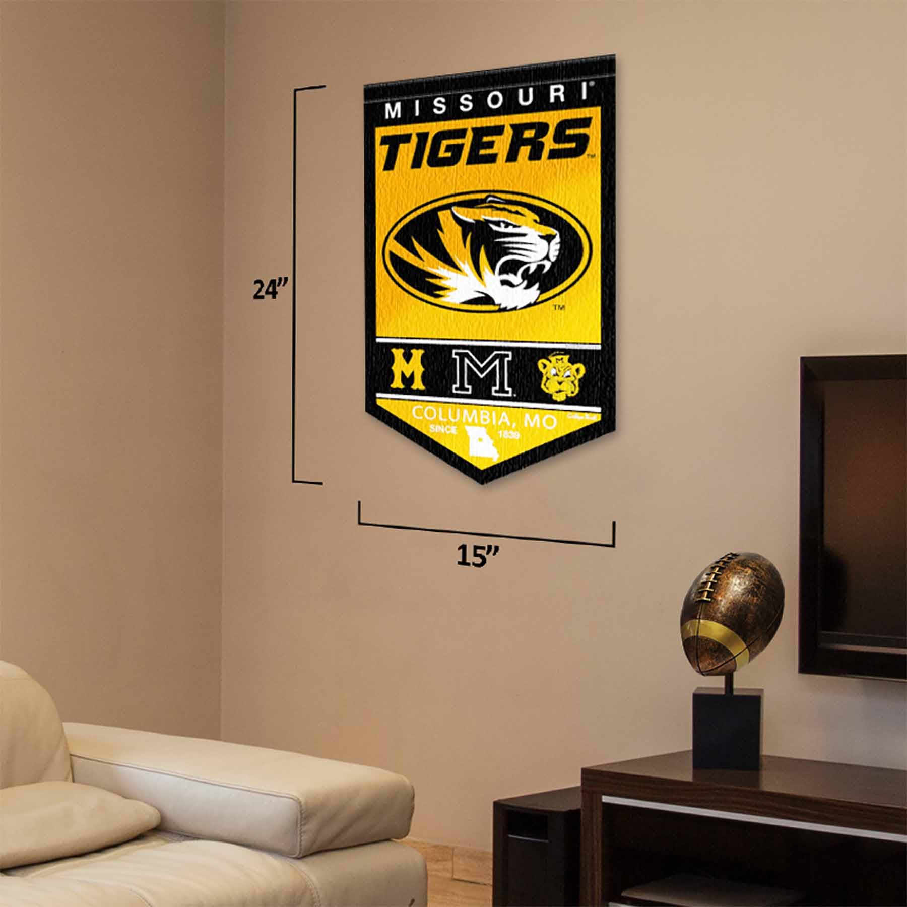 College Flags & Banners Co. Missouri Tigers Heritage History Banner Pennant - Sports Collectibles, Sports Memorabilia, Sports Fan Shop, Sports Gifts