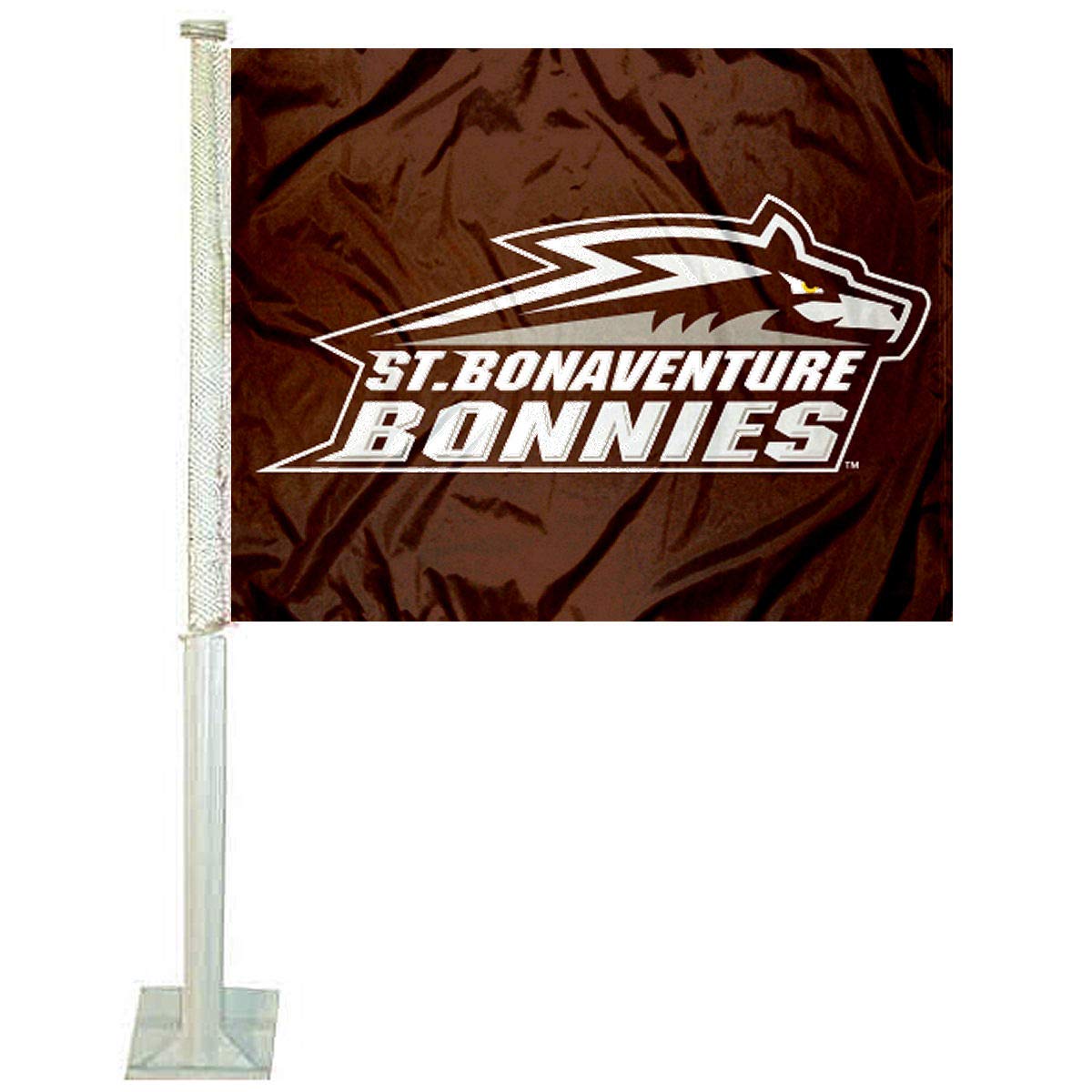 College Flags & Banners Co. St. Bonaventure Bonnies Car Flag - Sports Collectibles, Sports Memorabilia, Sports Fan Shop, Sports Gifts