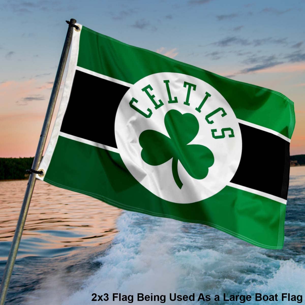 WinCraft Boston Celtics Small 2x3 Foot Banner Flag - Sports Collectibles, Sports Memorabilia, Sports Fan Shop, Sports Gifts