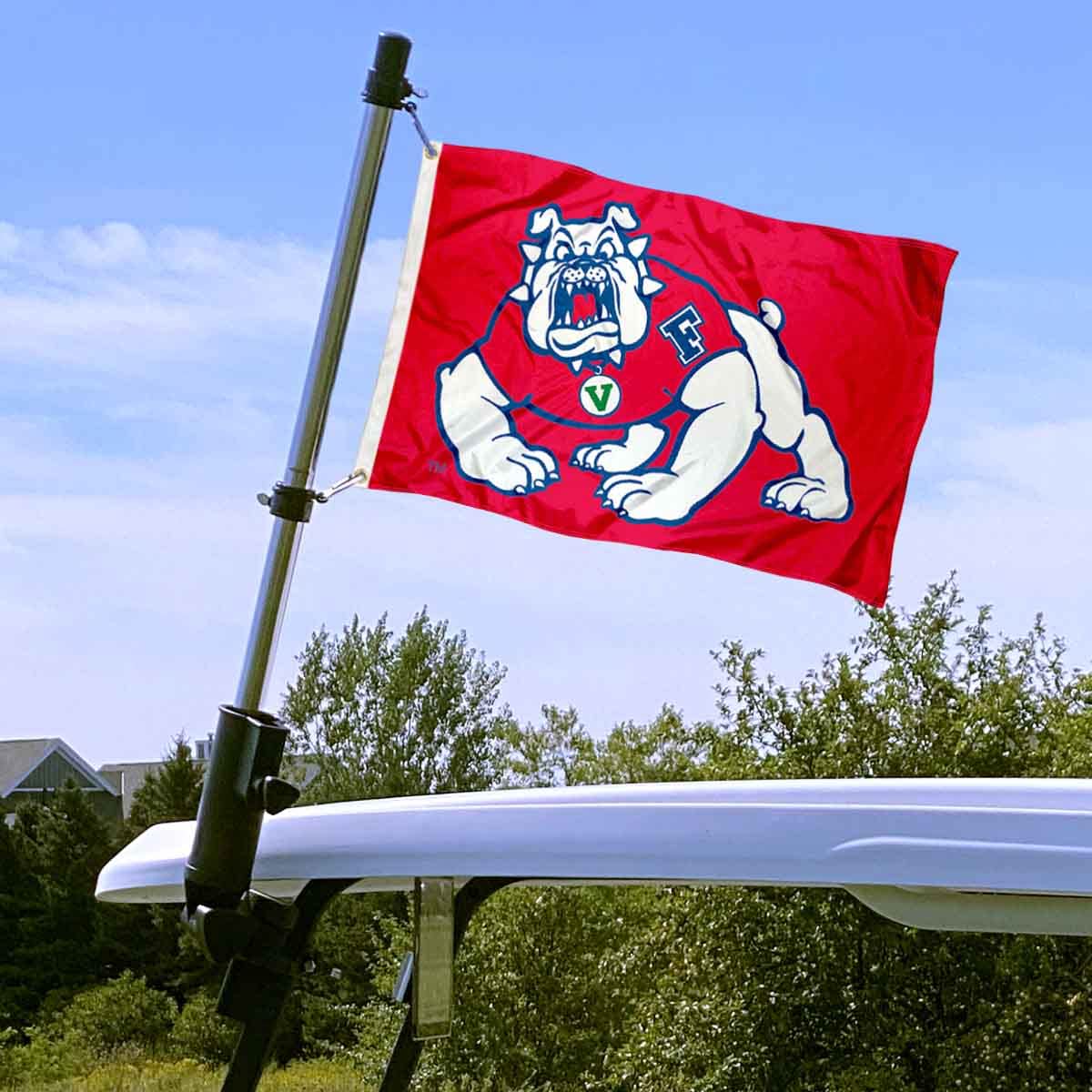 College Flags & Banners Co. Fresno State Golf Cart and Boat Flag - Sports Collectibles, Sports Memorabilia, Sports Fan Shop, Sports Gifts