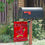 College Flags & Banners Co. Illinois State University Garden Flag and Mailbox Post Pole Mount Holder Set - Sports Collectibles, Sports Memorabilia, Sports Fan Shop, Sports Gifts