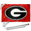 College Flags & Banners Co. Georgia Bulldogs Red Flag with Pole and Bracket Kit - Sports Collectibles, Sports Memorabilia, Sports Fan Shop, Sports Gifts