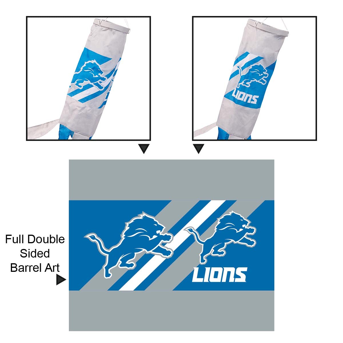 Detroit Lions Team Windsock - Sports Collectibles, Sports Memorabilia, Sports Fan Shop, Sports Gifts