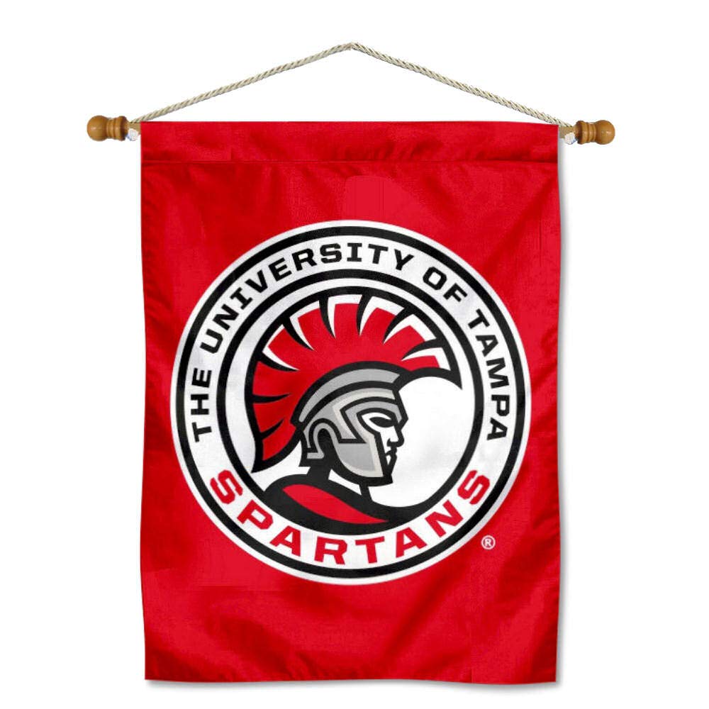 College Flags & Banners Co. Tampa Spartans Logo Double Sided House Flag and Wood Banner Pole Set - Sports Collectibles, Sports Memorabilia, Sports Fan Shop, Sports Gifts