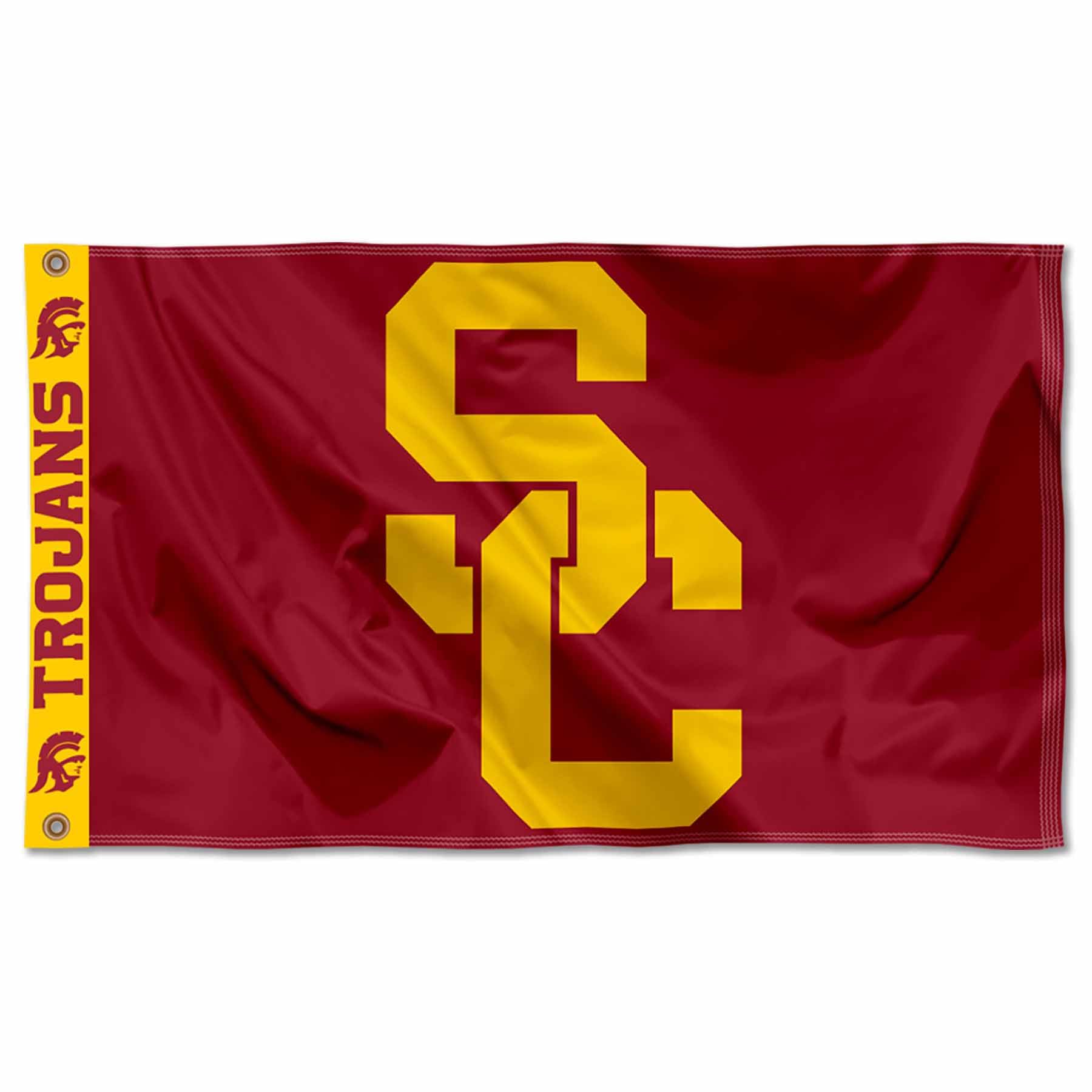 College Flags & Banners Co. USC Trojans Printed Header 3x5 Foot Banner Flag - Sports Collectibles, Sports Memorabilia, Sports Fan Shop, Sports Gifts