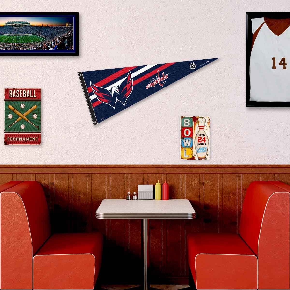 Washington Capitals Pennant Flag and Wall Tack Pads Mounts - Sports Collectibles, Sports Memorabilia, Sports Fan Shop, Sports Gifts