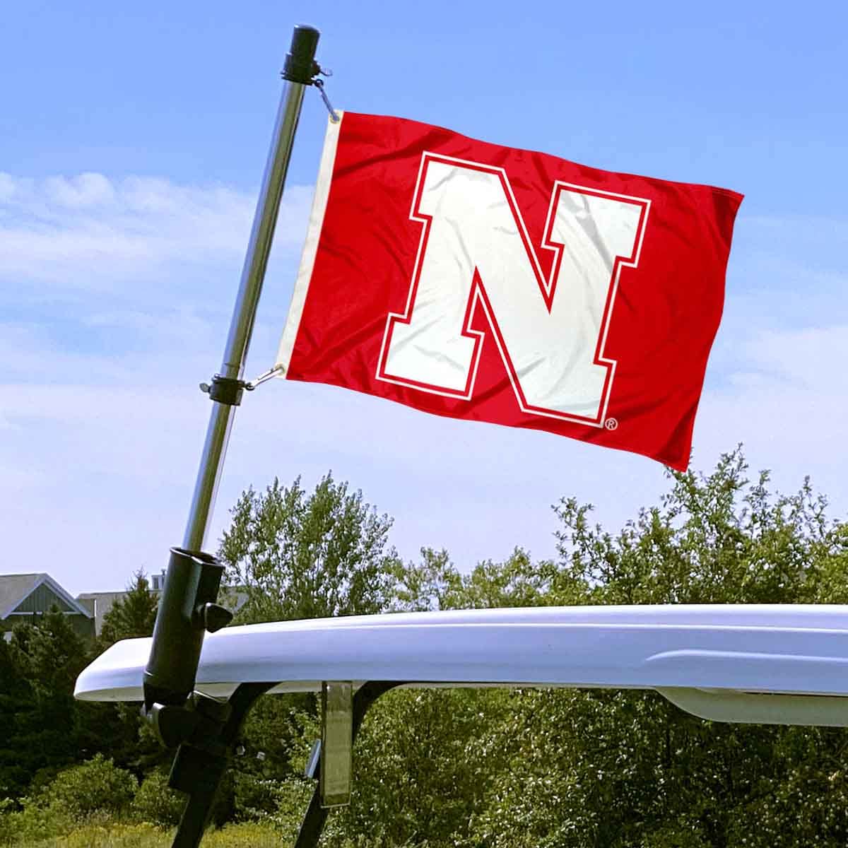 College Flags & Banners Co. Nebraska Huskers Boat and Nautical Flag - Sports Collectibles, Sports Memorabilia, Sports Fan Shop, Sports Gifts