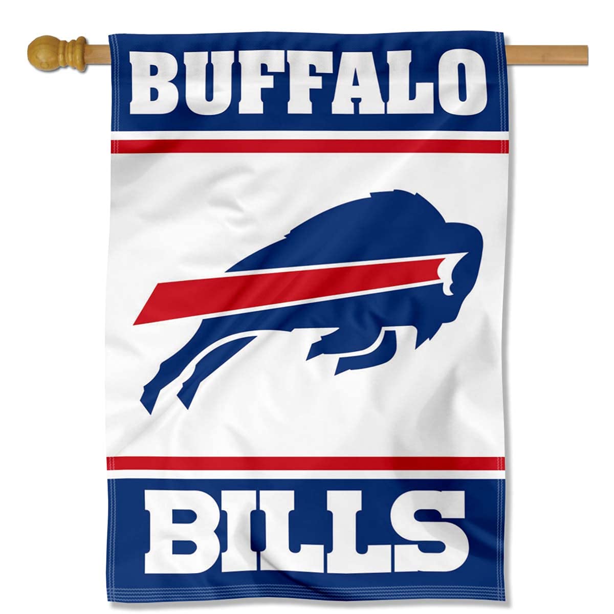 WinCraft Buffalo Bills White Double Sided Banner Flag - Sports Collectibles, Sports Memorabilia, Sports Fan Shop, Sports Gifts