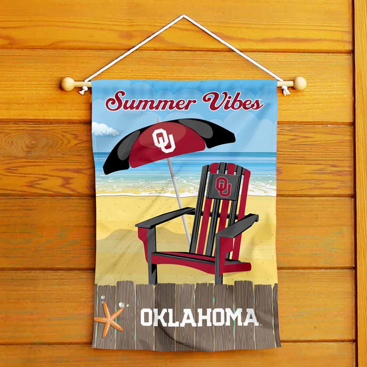 College Flags & Banners Co. Oklahoma Sooners Summer Season Vibes Double Sided Garden Yard Flag - Sports Collectibles, Sports Memorabilia, Sports Fan Shop, Sports Gifts
