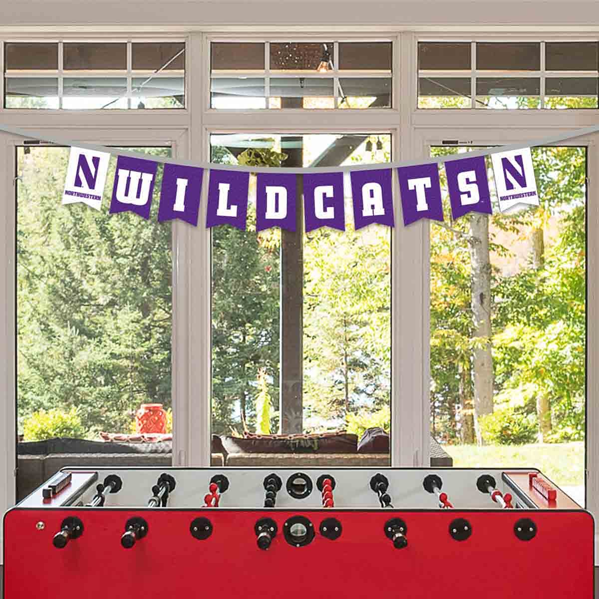Northwestern Wildcats Banner String Pennant Flags - Sports Collectibles, Sports Memorabilia, Sports Fan Shop, Sports Gifts