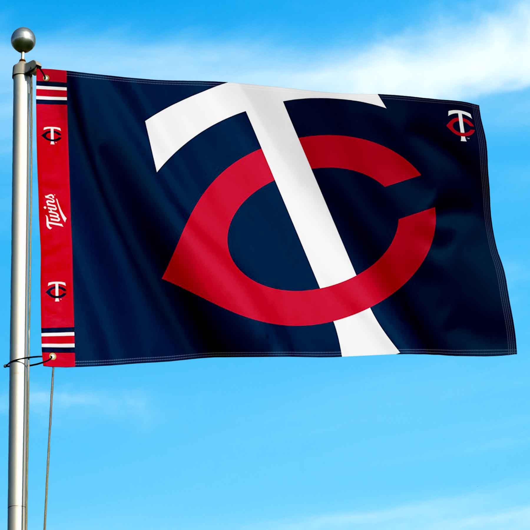 WinCraft Minnesota Twins Printed Header Flag 3x5 Banner - Sports Collectibles, Sports Memorabilia, Sports Fan Shop, Sports Gifts