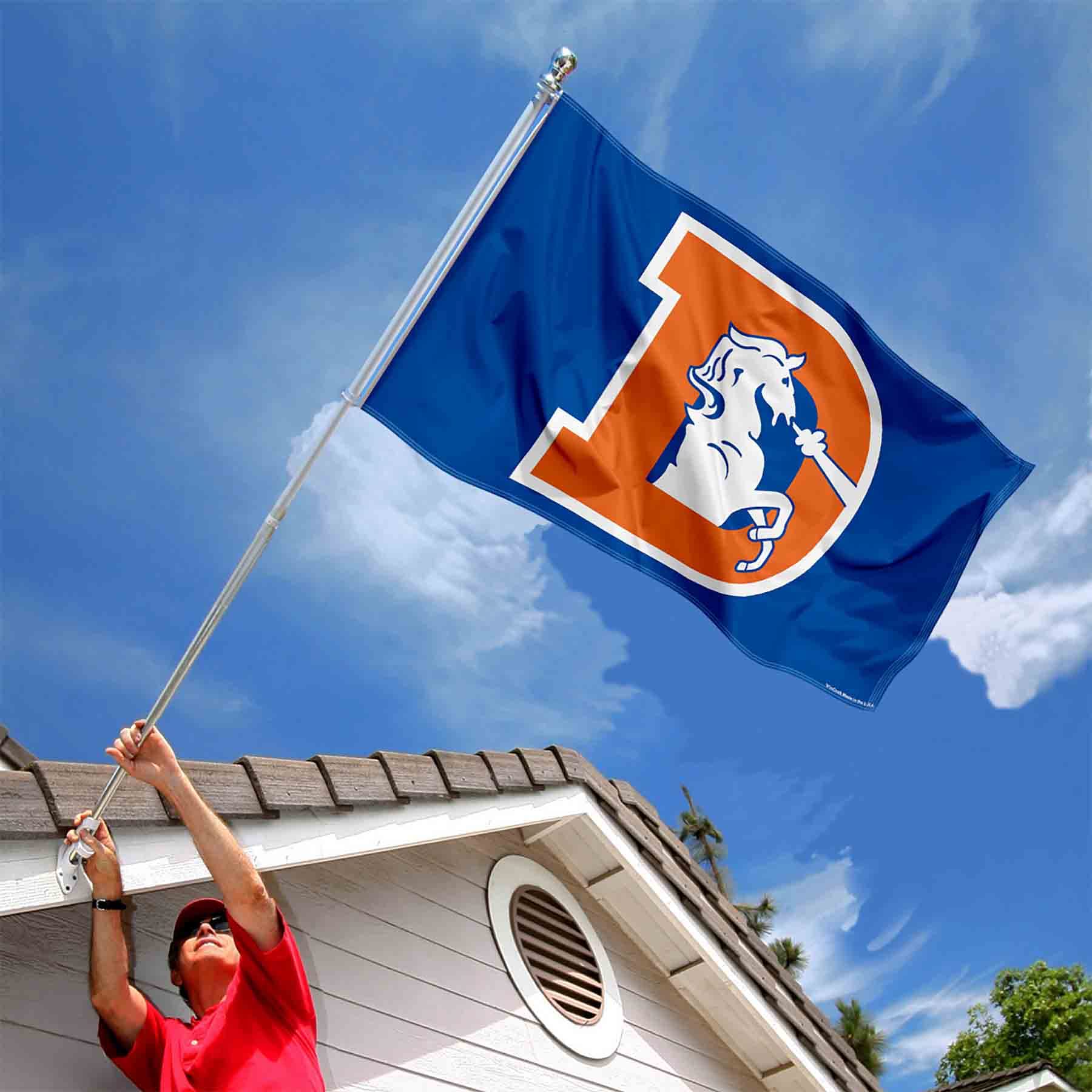 WinCraft Denver Broncos Throwback Flag and Banner - Sports Collectibles, Sports Memorabilia, Sports Fan Shop, Sports Gifts