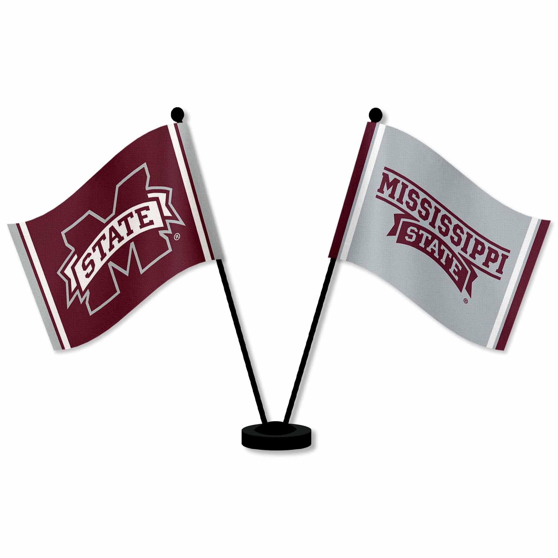 WinCraft Mississippi State Bulldogs Desk and Table Top Flags - Sports Collectibles, Sports Memorabilia, Sports Fan Shop, Sports Gifts