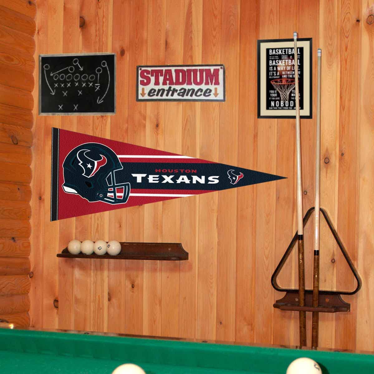 WinCraft Houston Texans Official 30 inch Large Pennant - Sports Collectibles, Sports Memorabilia, Sports Fan Shop, Sports Gifts