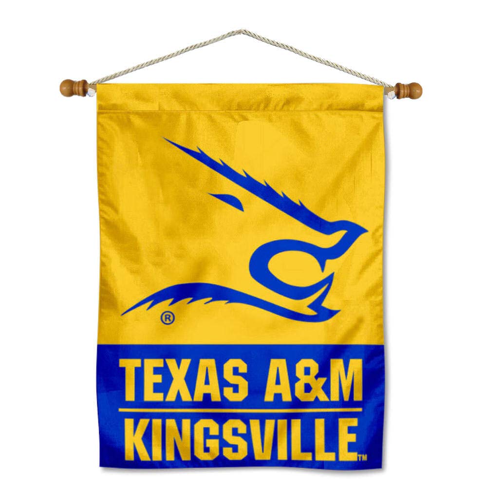 College Flags & Banners Co. TAMU Kingsville Javelinas House Flag and Wood Banner Pole Set - Sports Collectibles, Sports Memorabilia, Sports Fan Shop, Sports Gifts
