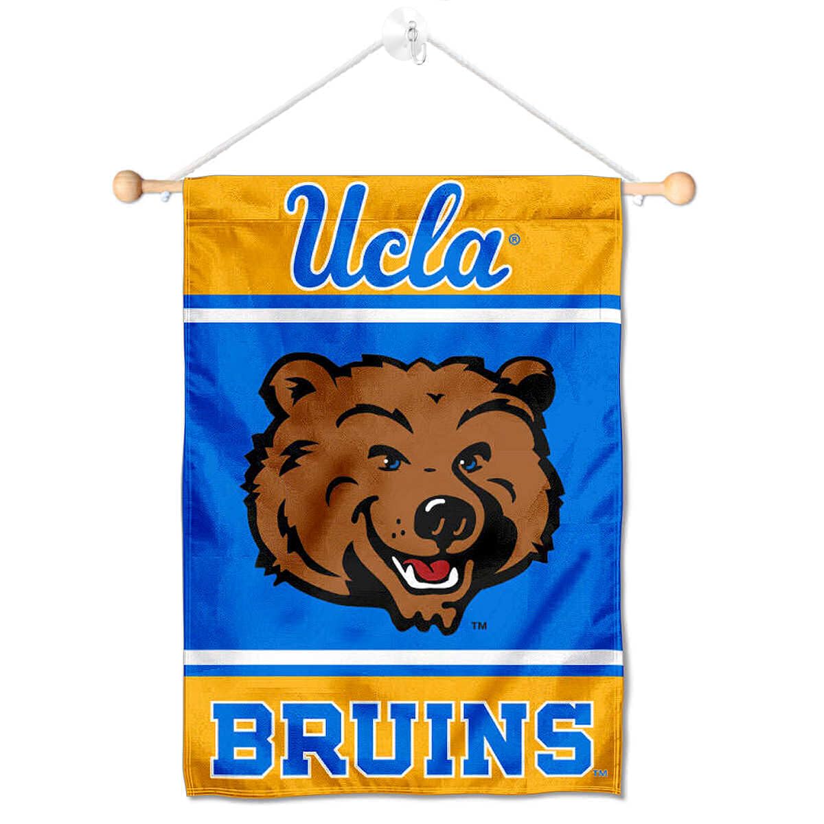 College Flags & Banners Co. Bruins Window Wall Banner Hanging Flag with Suction Cup - Sports Collectibles, Sports Memorabilia, Sports Fan Shop, Sports Gifts