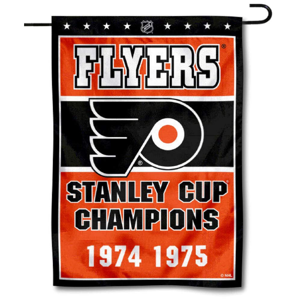 WinCraft Philadelphia Flyers 2 Time Stanley Cup Champions Double Sided Garden Flag - Sports Collectibles, Sports Memorabilia, Sports Fan Shop, Sports Gifts