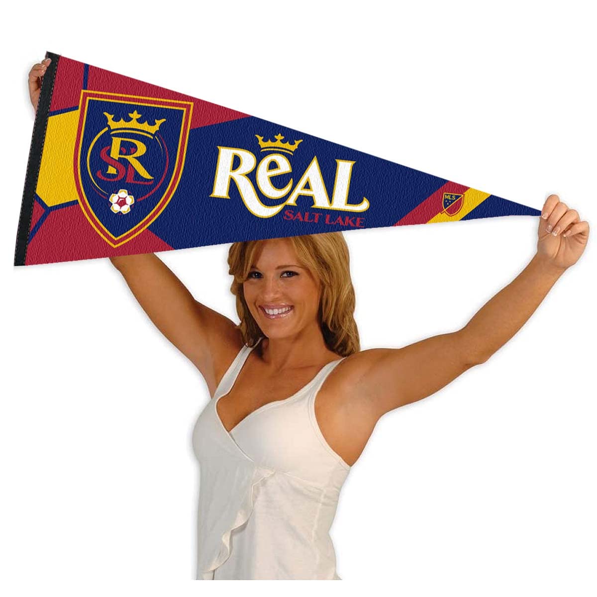 WinCraft Real Salt Lake Pennant Flag Banner - Sports Collectibles, Sports Memorabilia, Sports Fan Shop, Sports Gifts